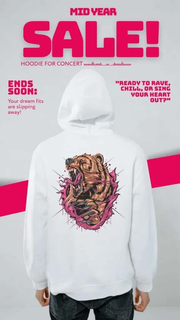 The Bear Hoodie (Yellow, S)